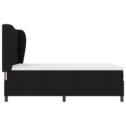 Boxspringbed met matras stof zwart 160x200 cm
