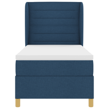 Boxspringbed met matras stof blauw 100x200 cm