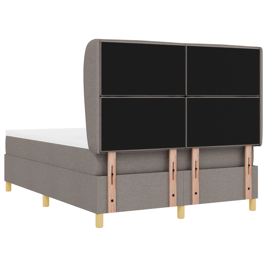 Boxspringbed met matras stof taupe 140x200 cm