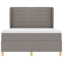 Boxspringbed met matras stof taupe 140x200 cm