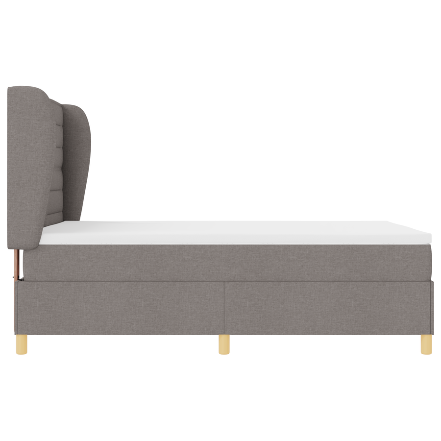 Boxspringbed met matras stof taupe 140x200 cm