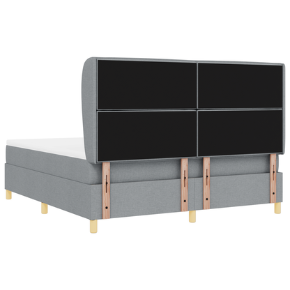 Boxspringbed met matras stof lichtgrijs 180x200 cm