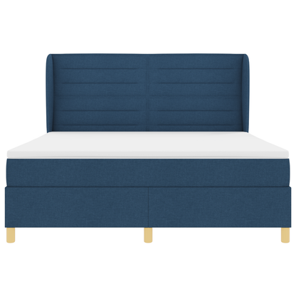 Boxspringbed met matras stof blauw 180x200 cm
