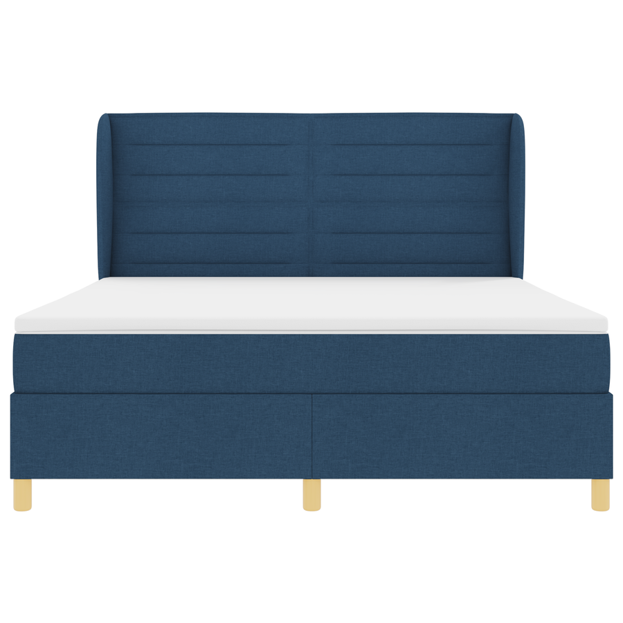 Boxspringbed met matras stof blauw 180x200 cm