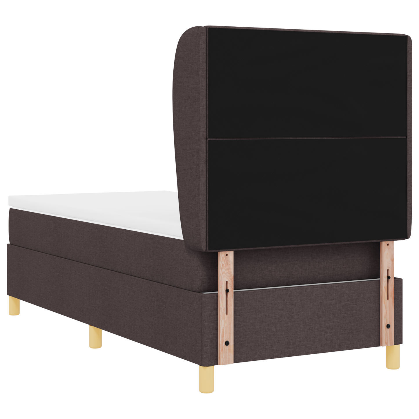 Boxspringbed met matras stof donkerbruin 80x200 cm