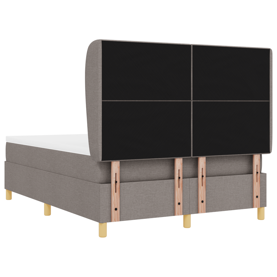 Boxspringbed met matras stof taupe 160x200 cm