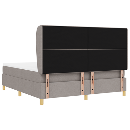 Boxspringbed met matras stof taupe 180x200 cm