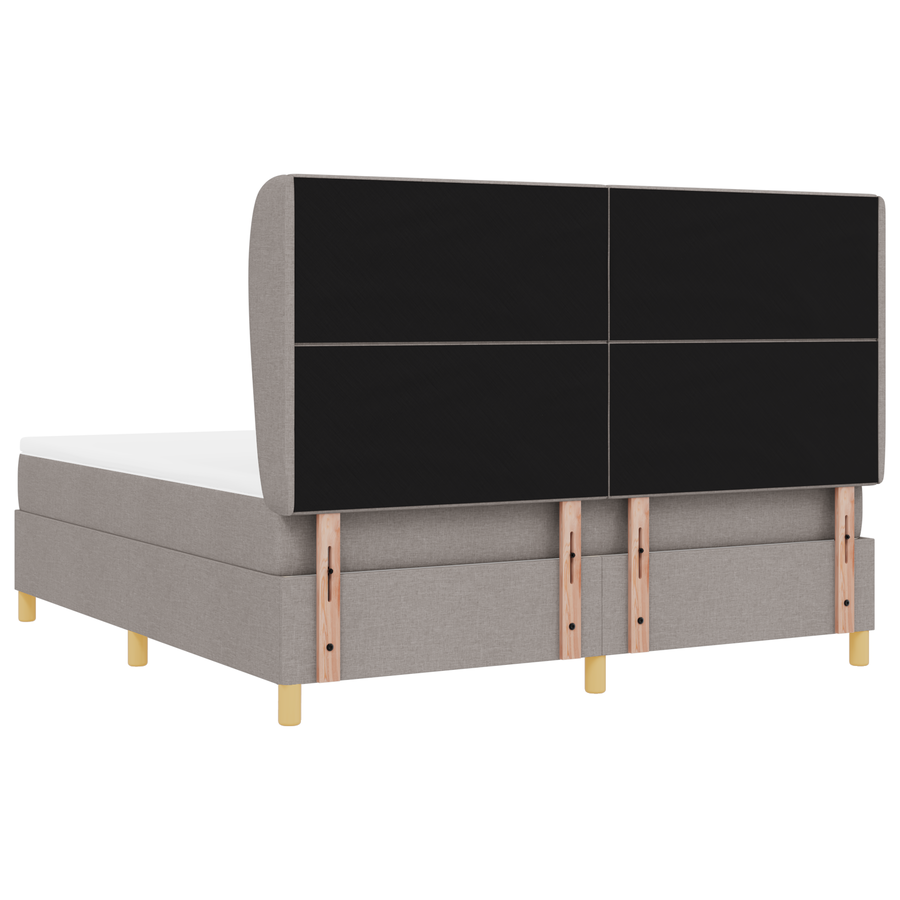 Boxspringbed met matras stof taupe 180x200 cm