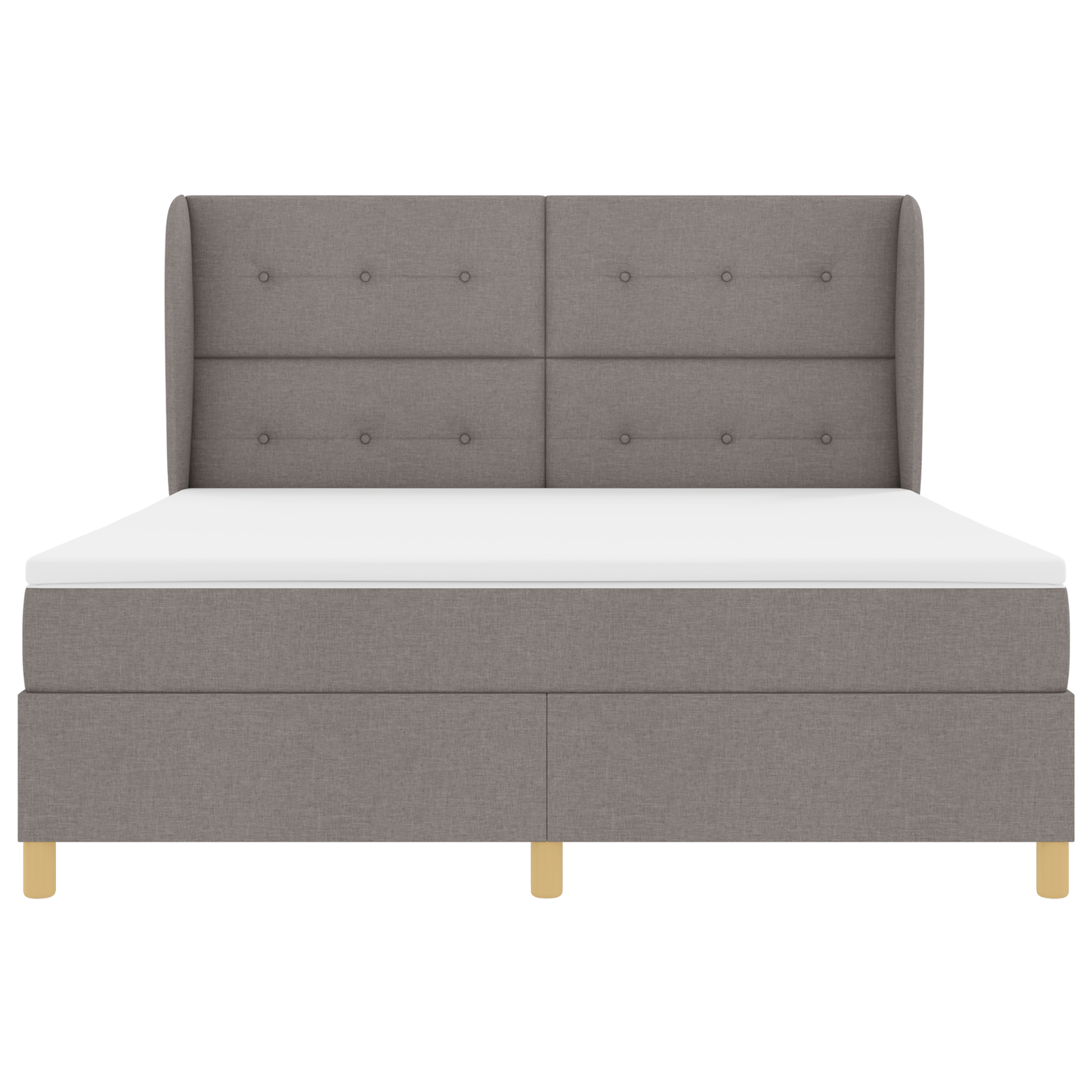 Boxspringbed met matras stof taupe 180x200 cm