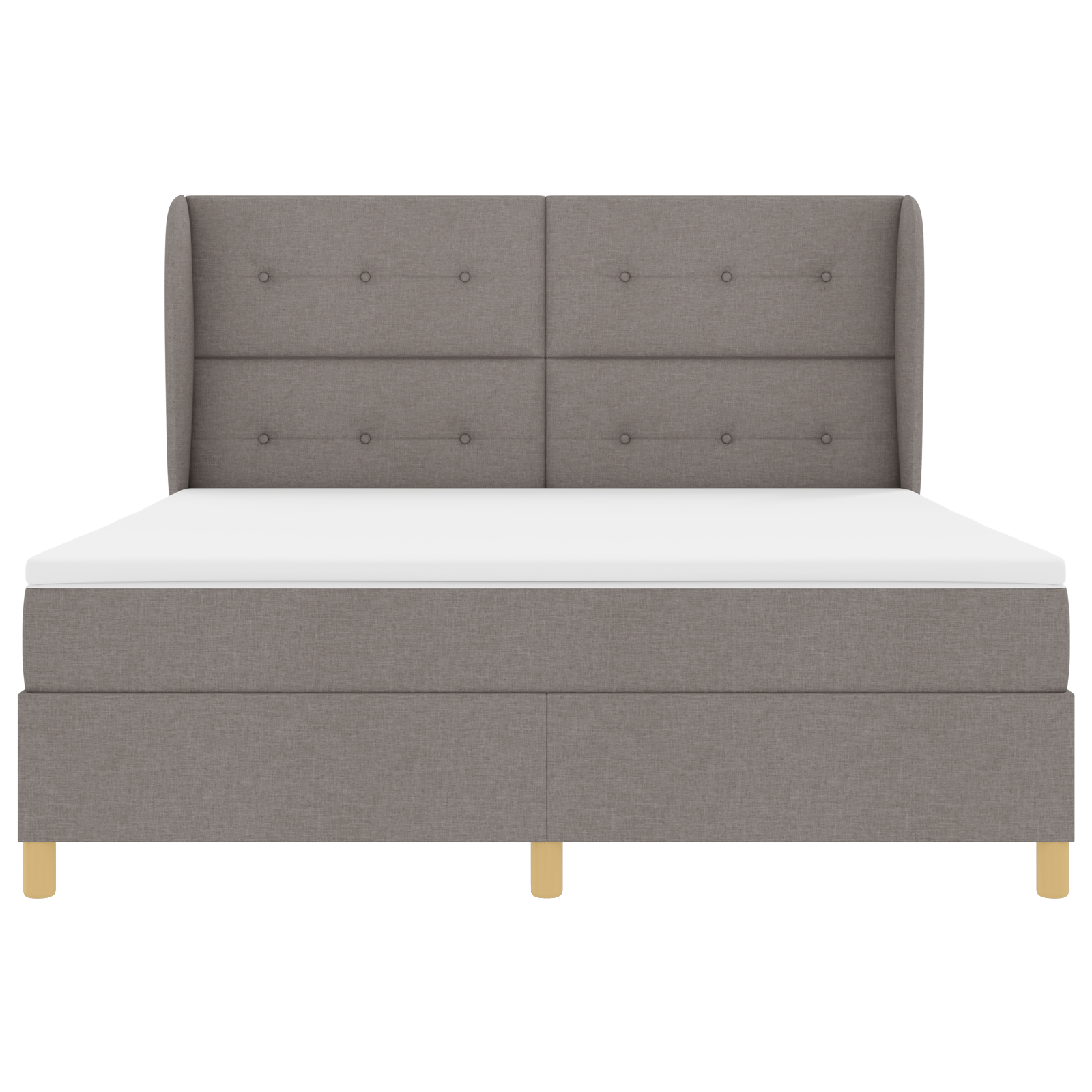 Boxspringbed met matras stof taupe 180x200 cm