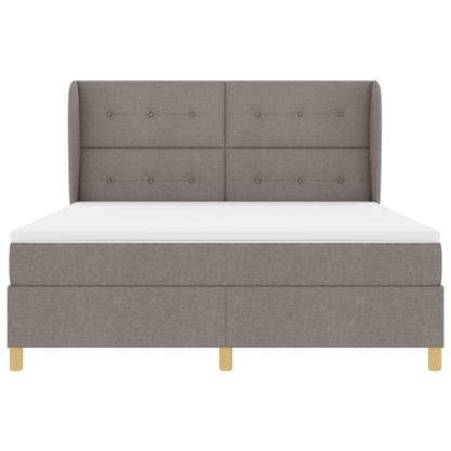 Boxspringbed met matras stof taupe 180x200 cm