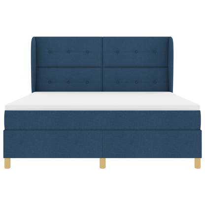 Boxspringbed met matras stof blauw 180x200 cm