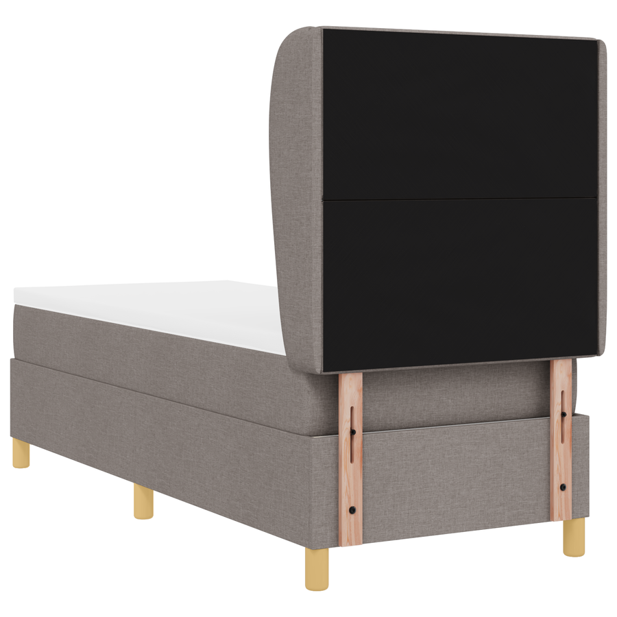 Boxspringbed met matras stof taupe 80x200 cm