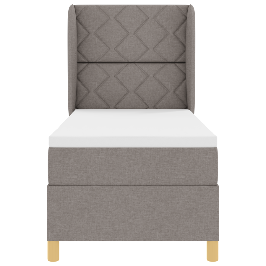 Boxspringbed met matras stof taupe 80x200 cm