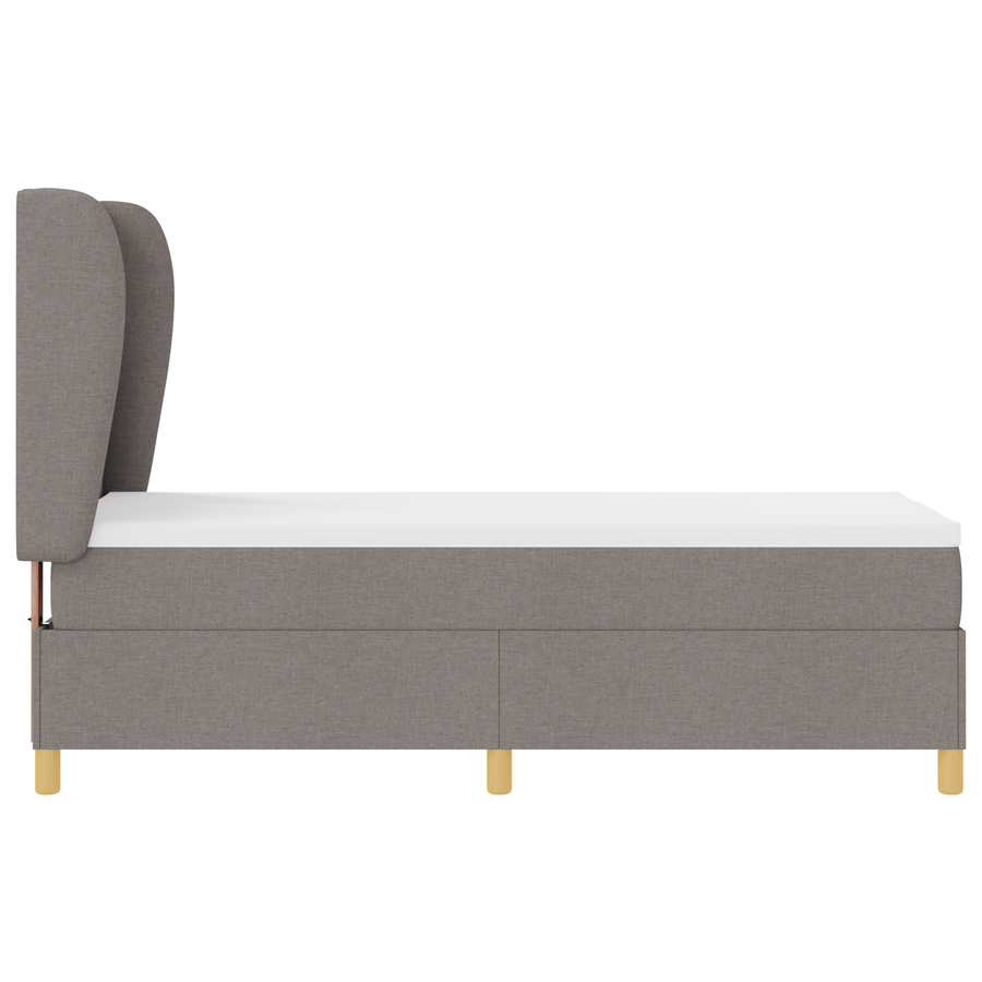 Boxspringbed met matras stof taupe 80x200 cm