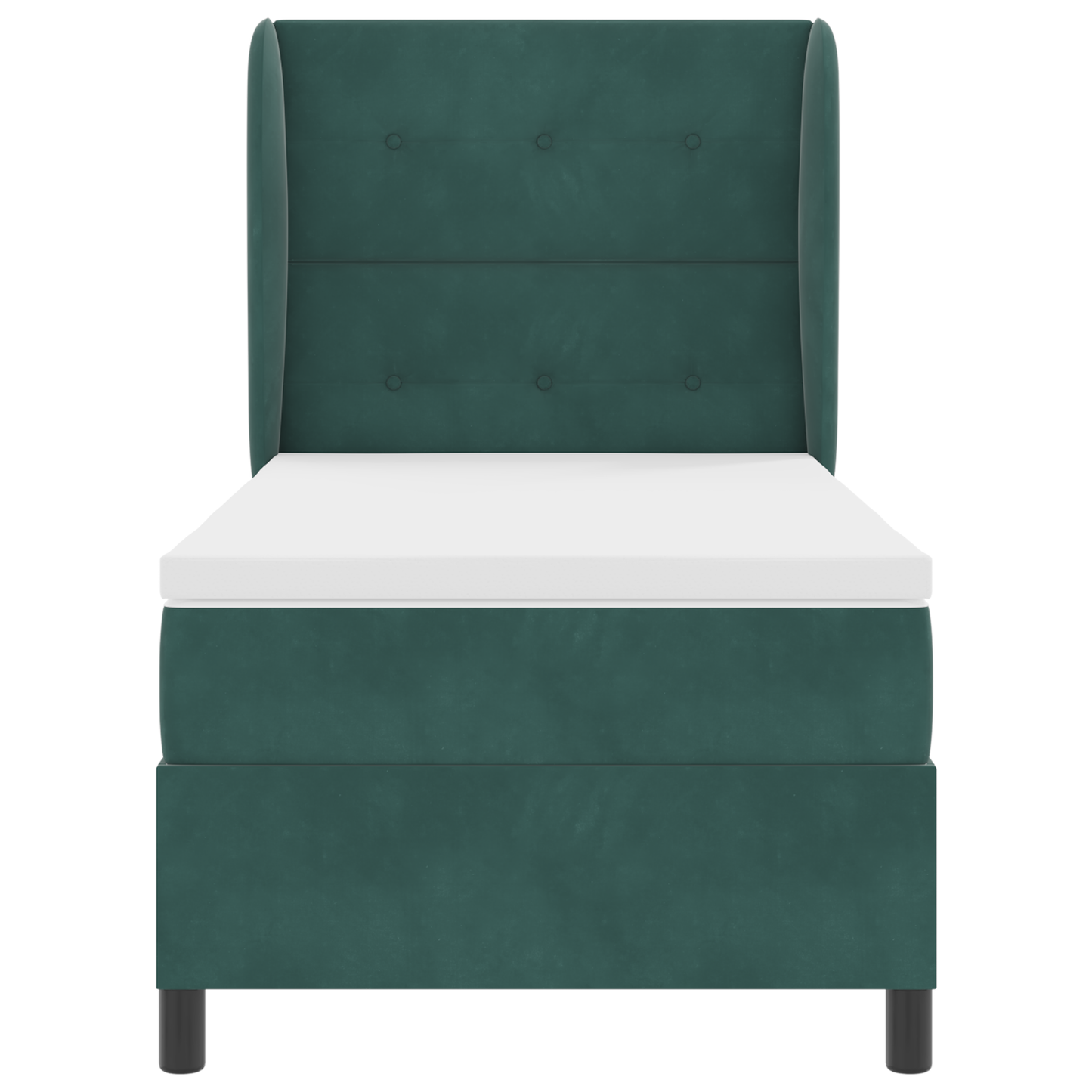 Boxspringbed met matras fluweel donkergroen 90x190 cm