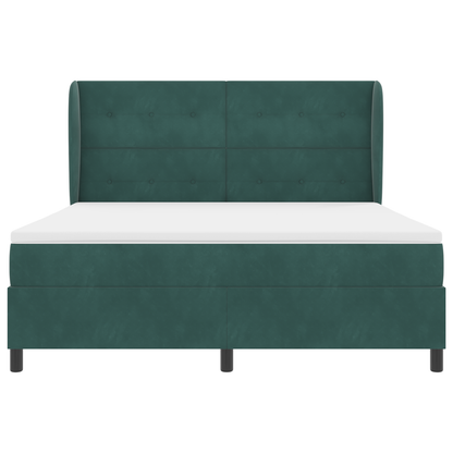 Boxspringbed met matras fluweel donkergroen 180x200 cm