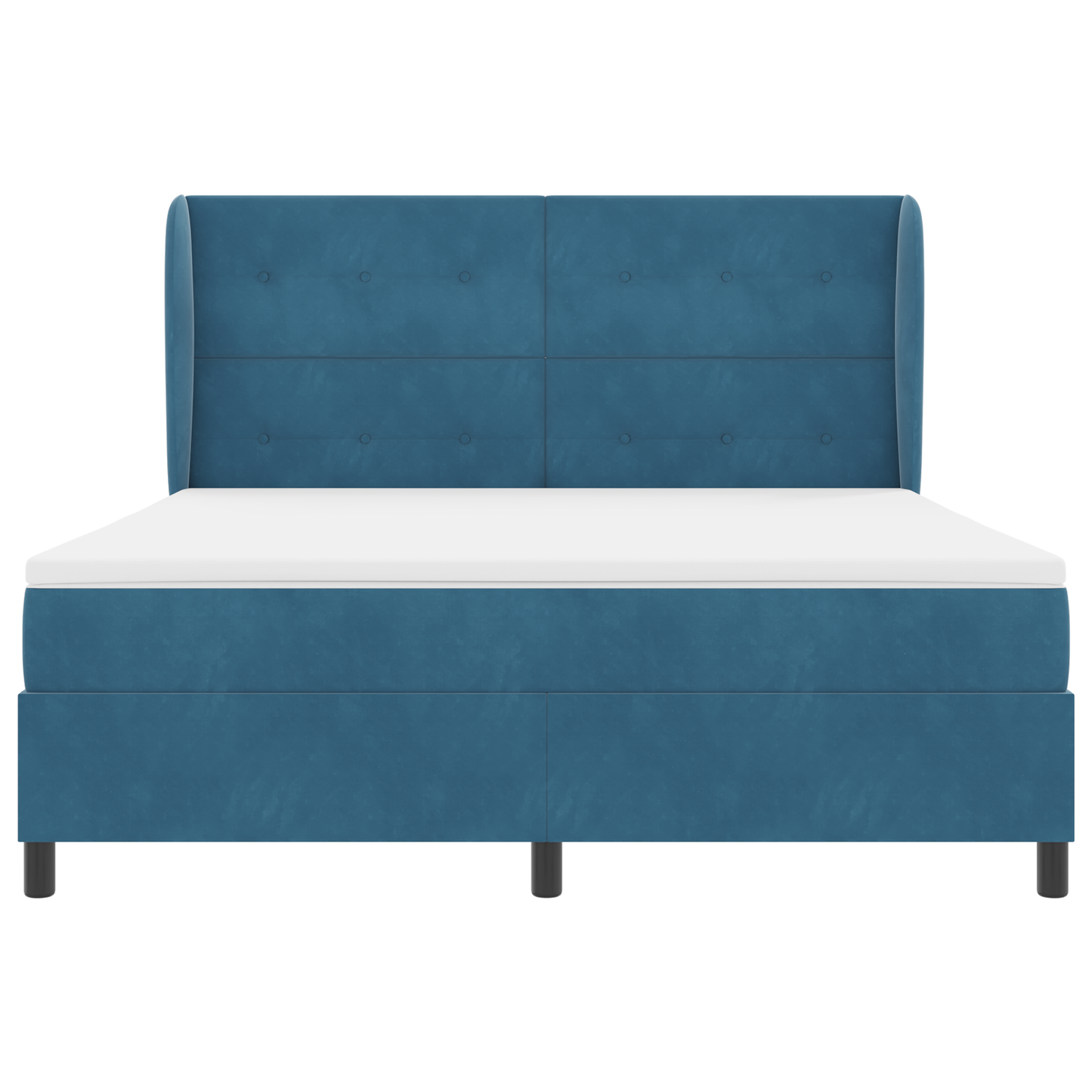 Boxspringbed met matras fluweel donkerblauw 180x200 cm