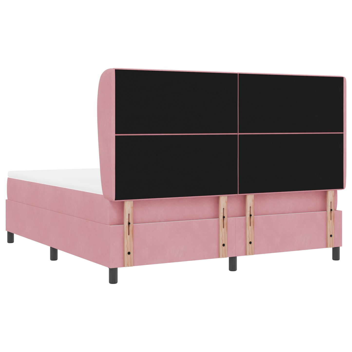 Boxspringbed met matras fluweel roze 180x200 cm