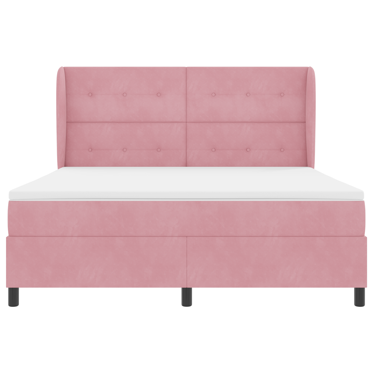 Boxspringbed met matras fluweel roze 180x200 cm