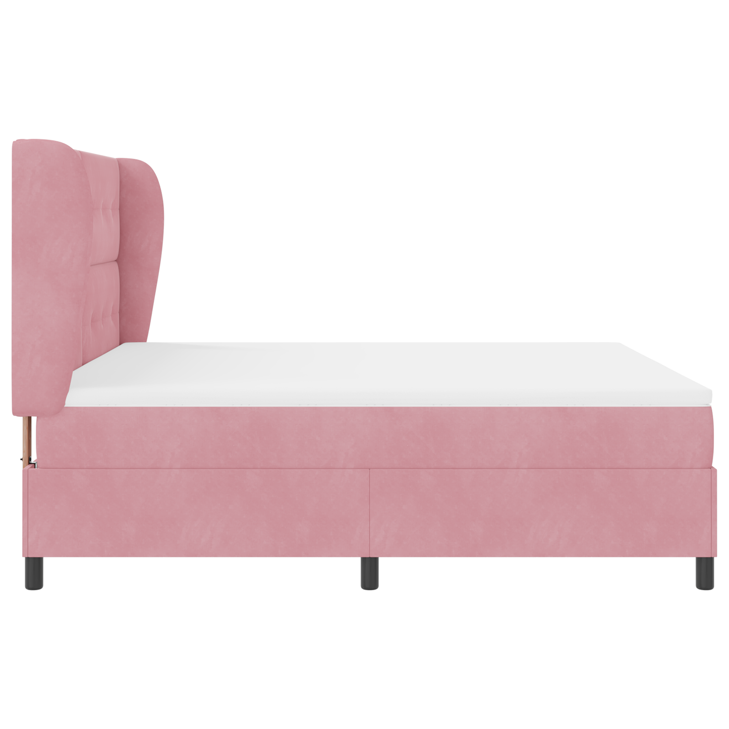 Boxspringbed met matras fluweel roze 180x200 cm