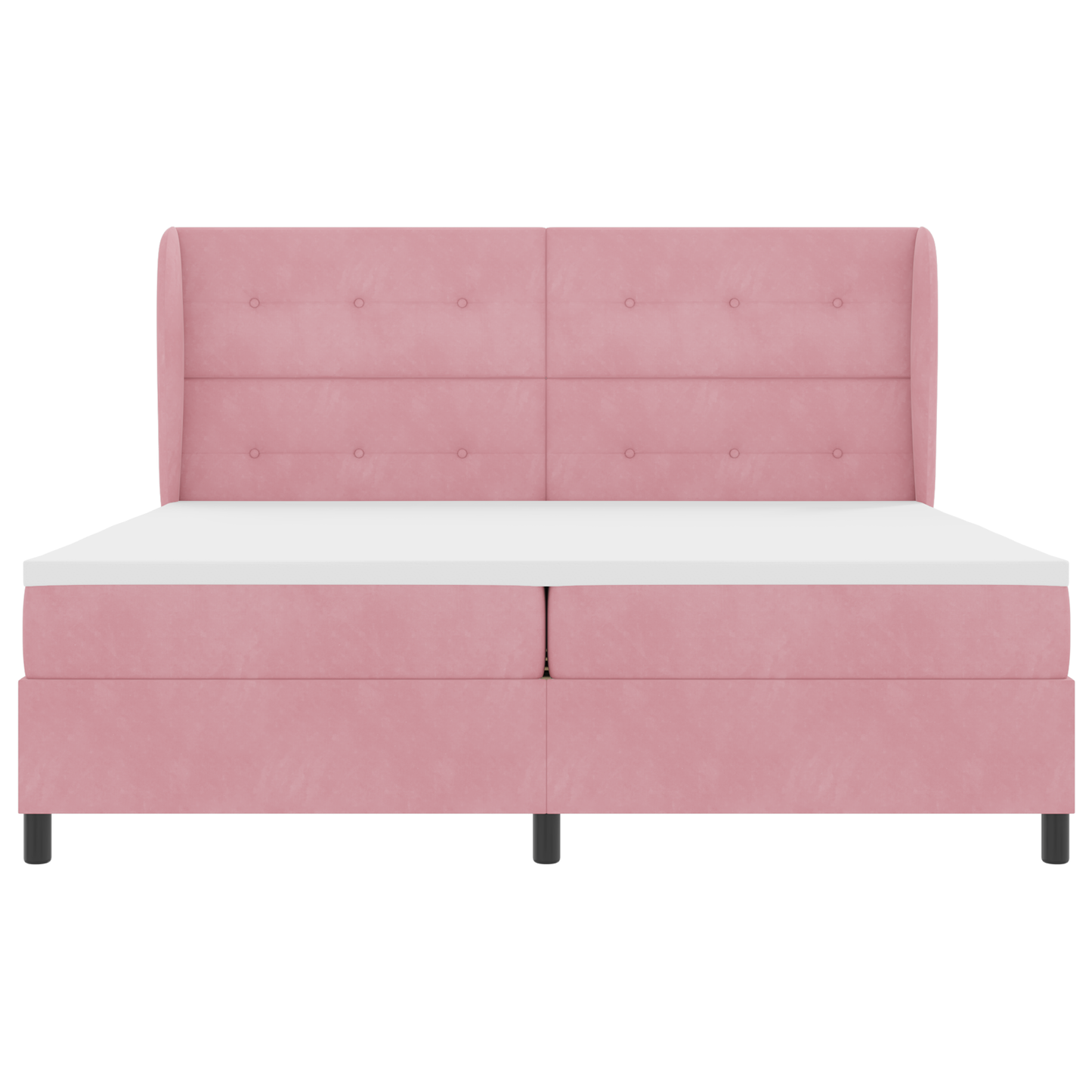 Boxspringbed met matras fluweel roze 200x200 cm