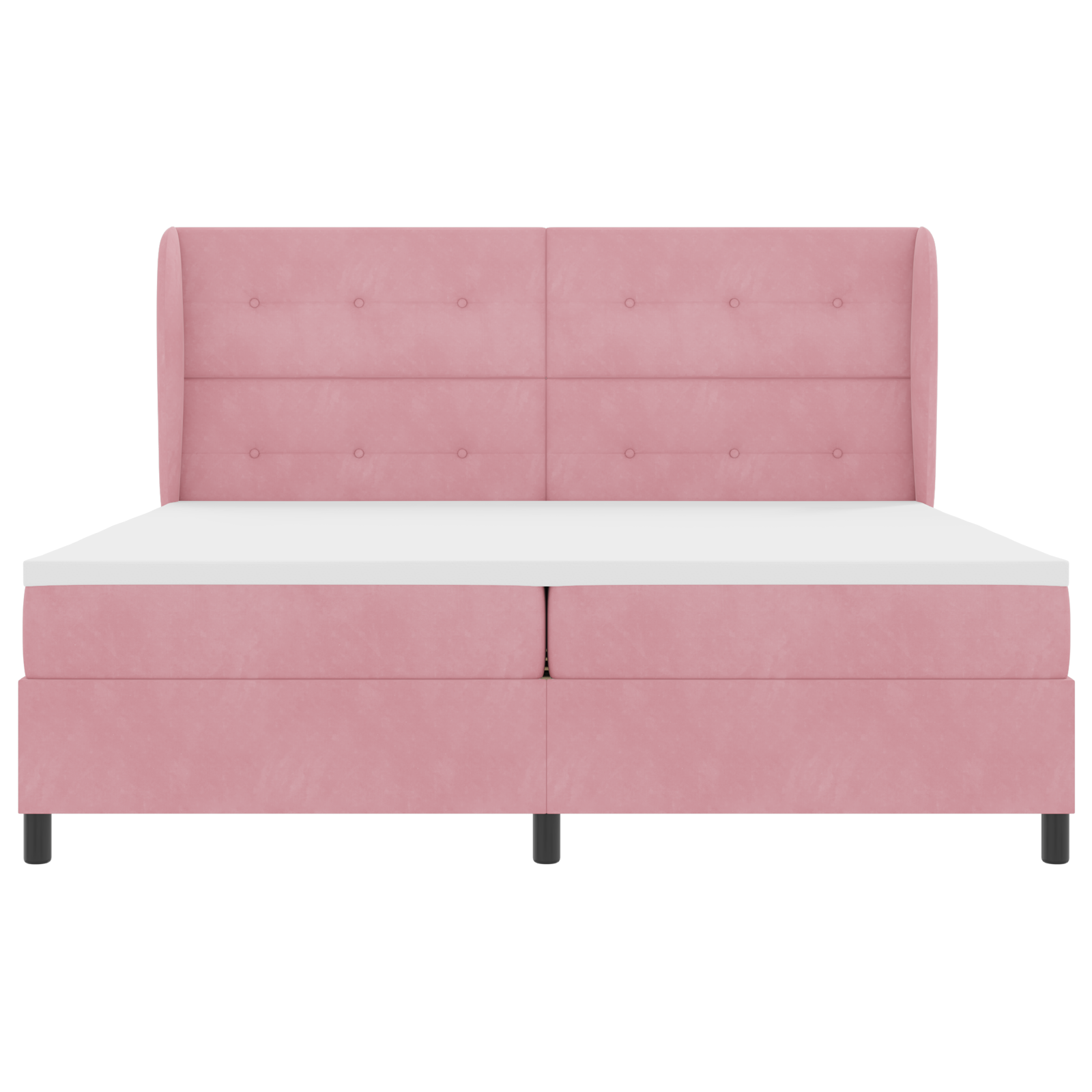 Boxspringbed met matras fluweel roze 200x200 cm