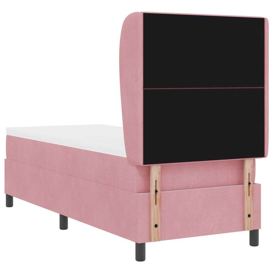 Boxspring Bed met Matras Roze 80x200 cm Fluweel