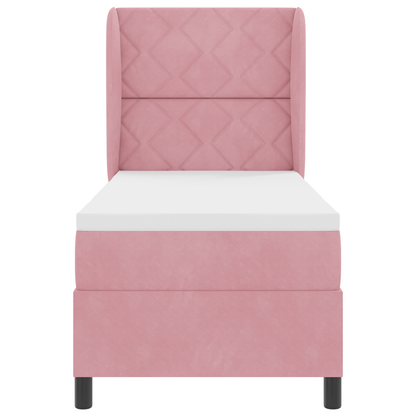 Boxspring Bed met Matras Roze 80x200 cm Fluweel