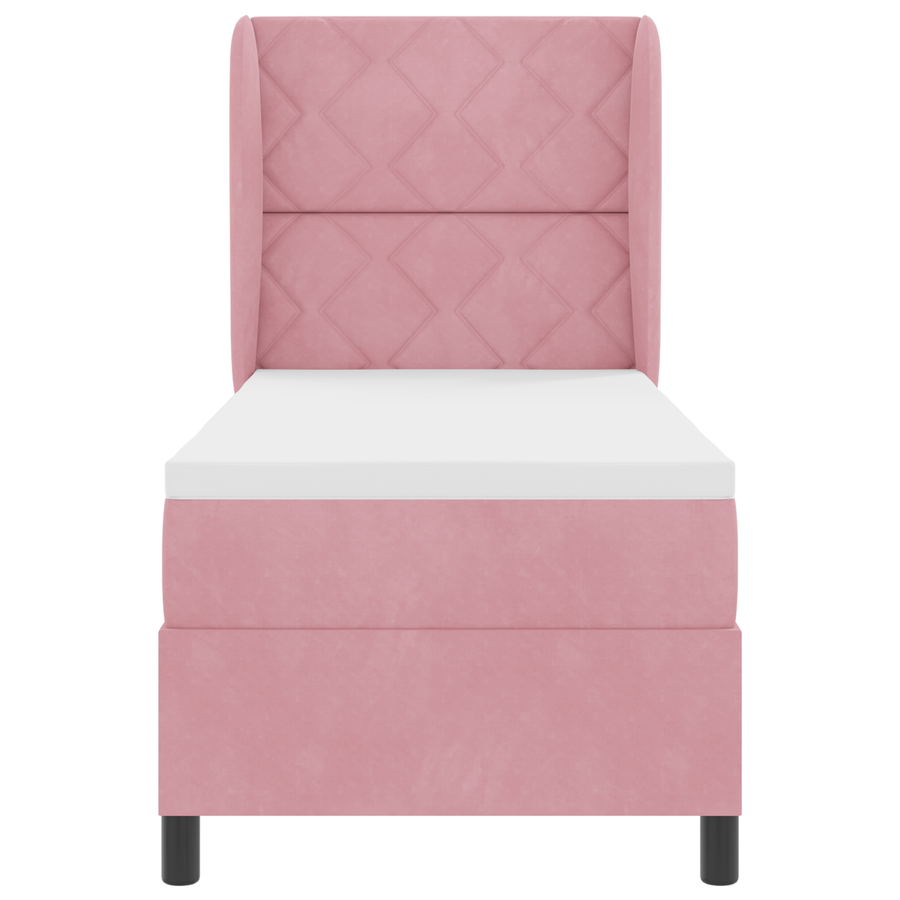 Boxspring Bed met Matras Roze 80x200 cm Fluweel