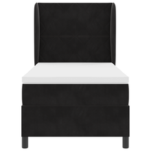 Boxspringbed met matras fluweel zwart 100x200 cm
