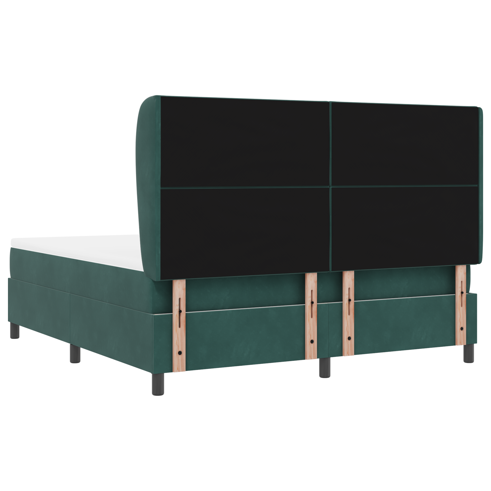 Boxspringbed met matras fluweel donkergroen 180x200 cm