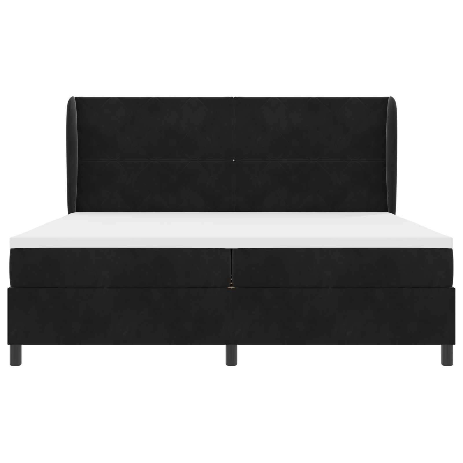 Boxspringbed met matras fluweel zwart 200x200 cm