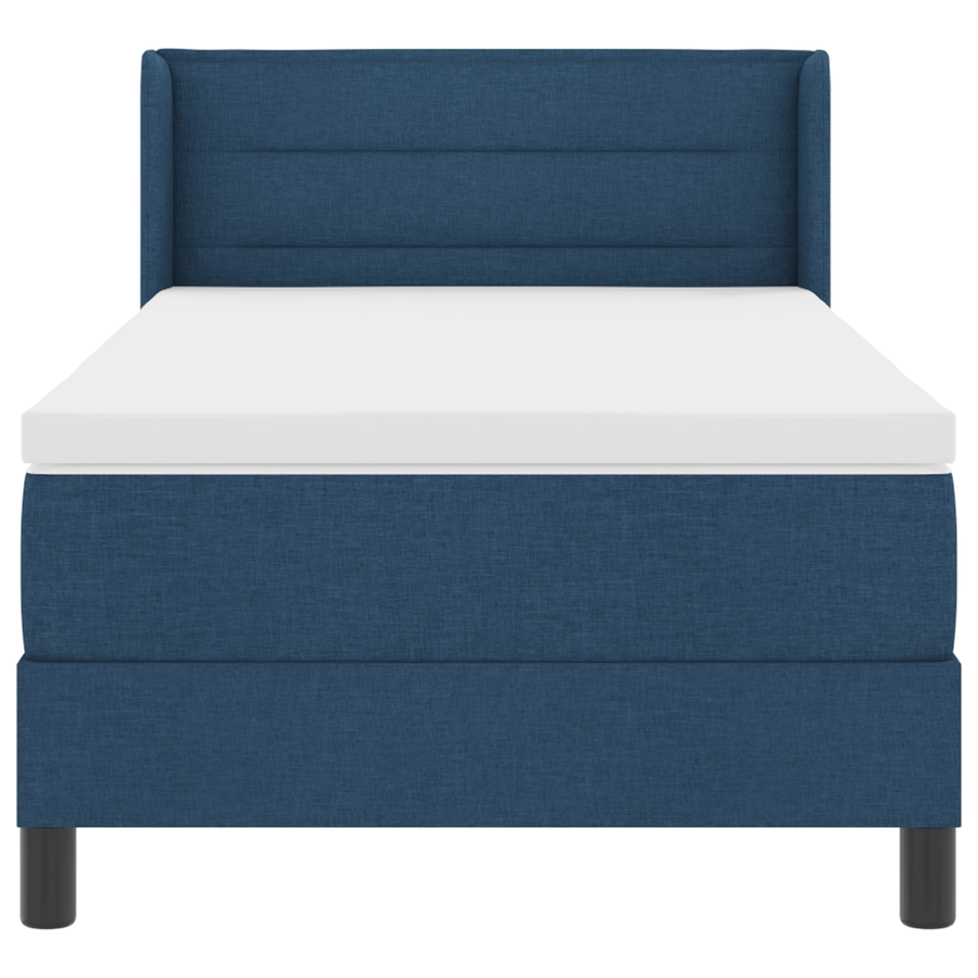 Boxspringbed met matras stof blauw 100x200 cm