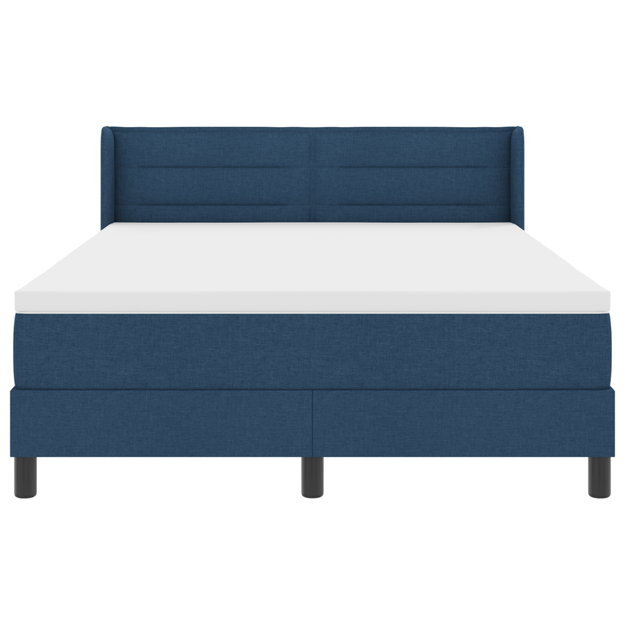 Boxspringbed met matras stof blauw 140x190 cmf