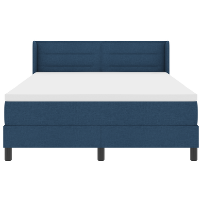 Boxspringbed met matras stof blauw 140x200 cm