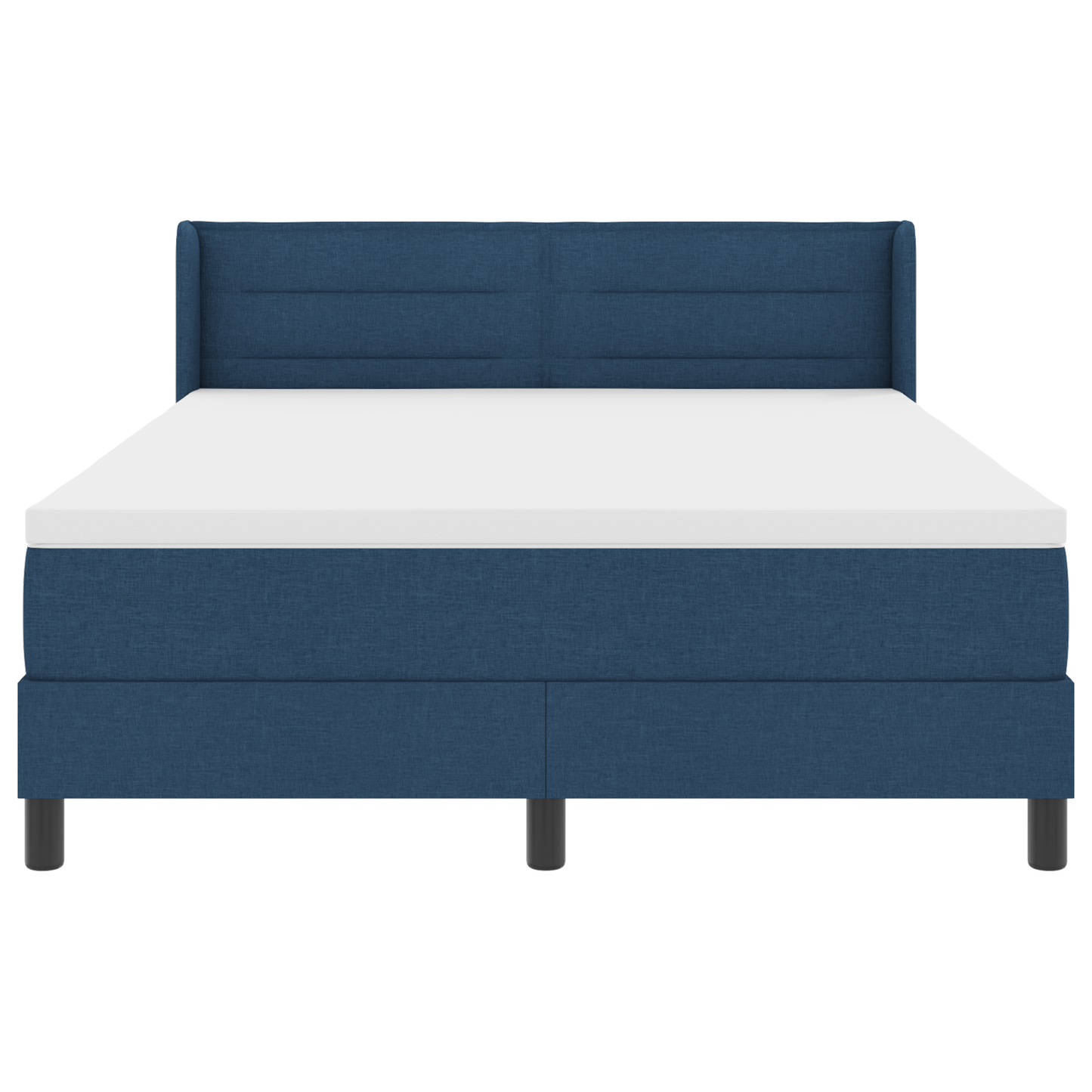 Boxspringbed met matras stof blauw 160x200 cm