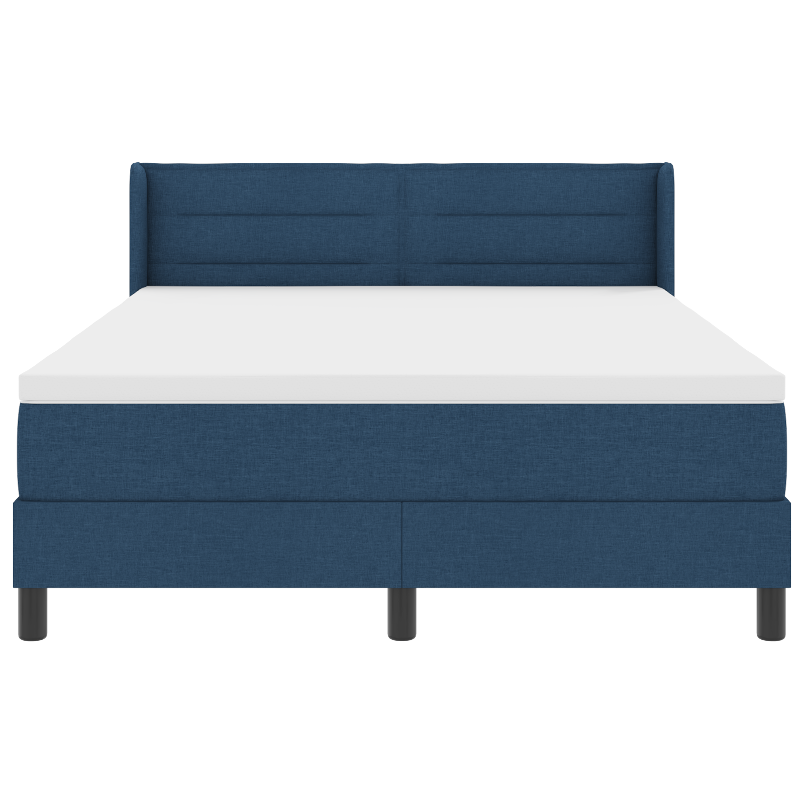 Boxspringbed met matras stof blauw 160x200 cm
