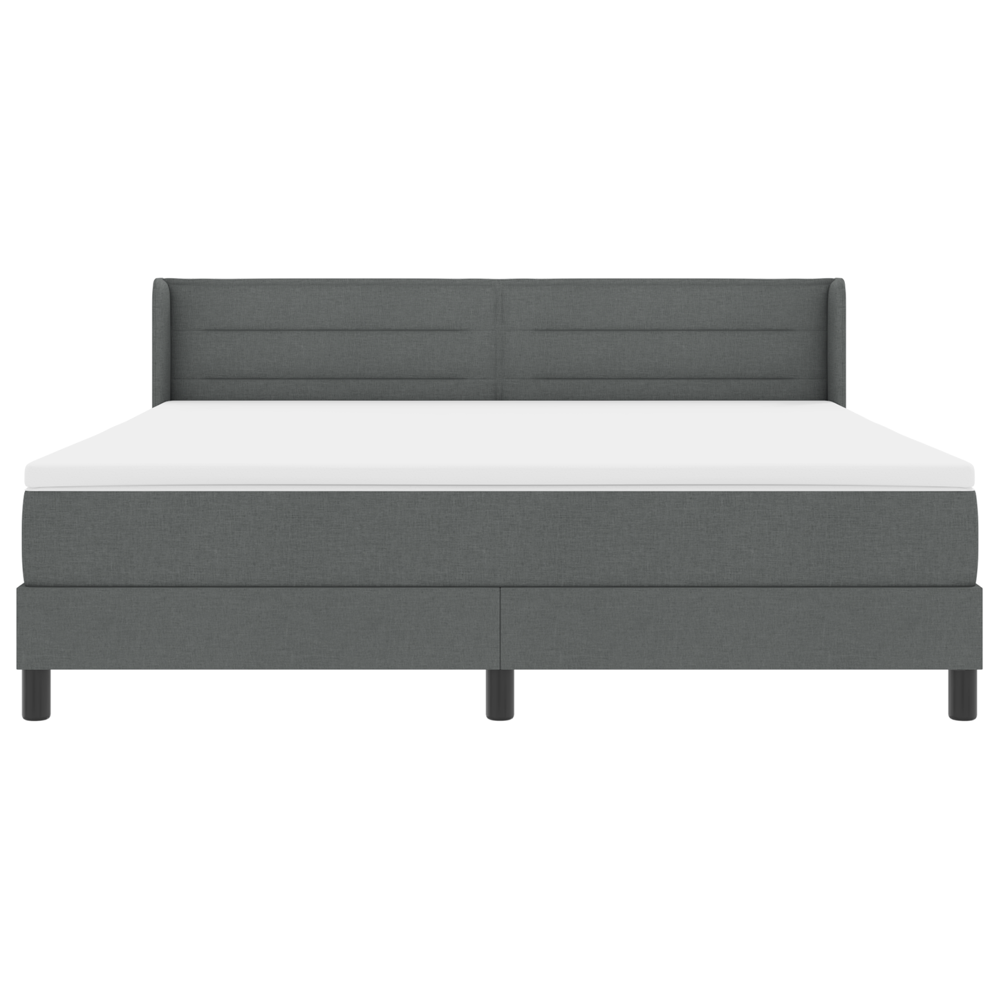 Boxspringbed met matras stof donkergrijs 180x200 cm