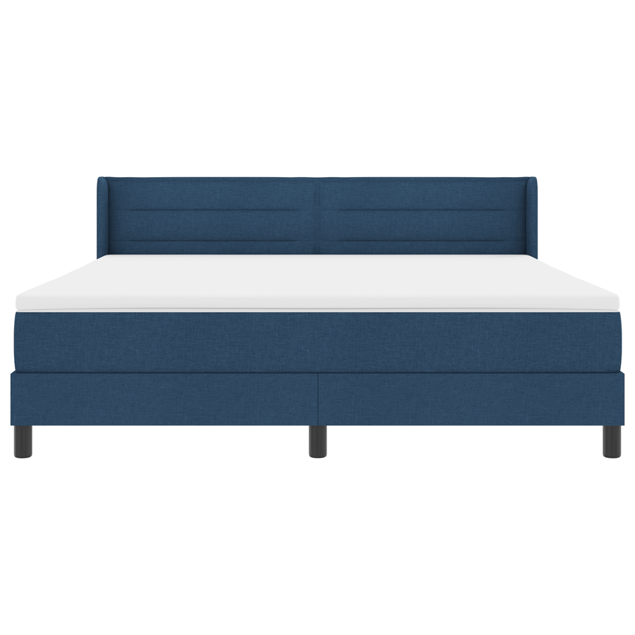 Boxspringbed met matras stof blauw 180x200 cm