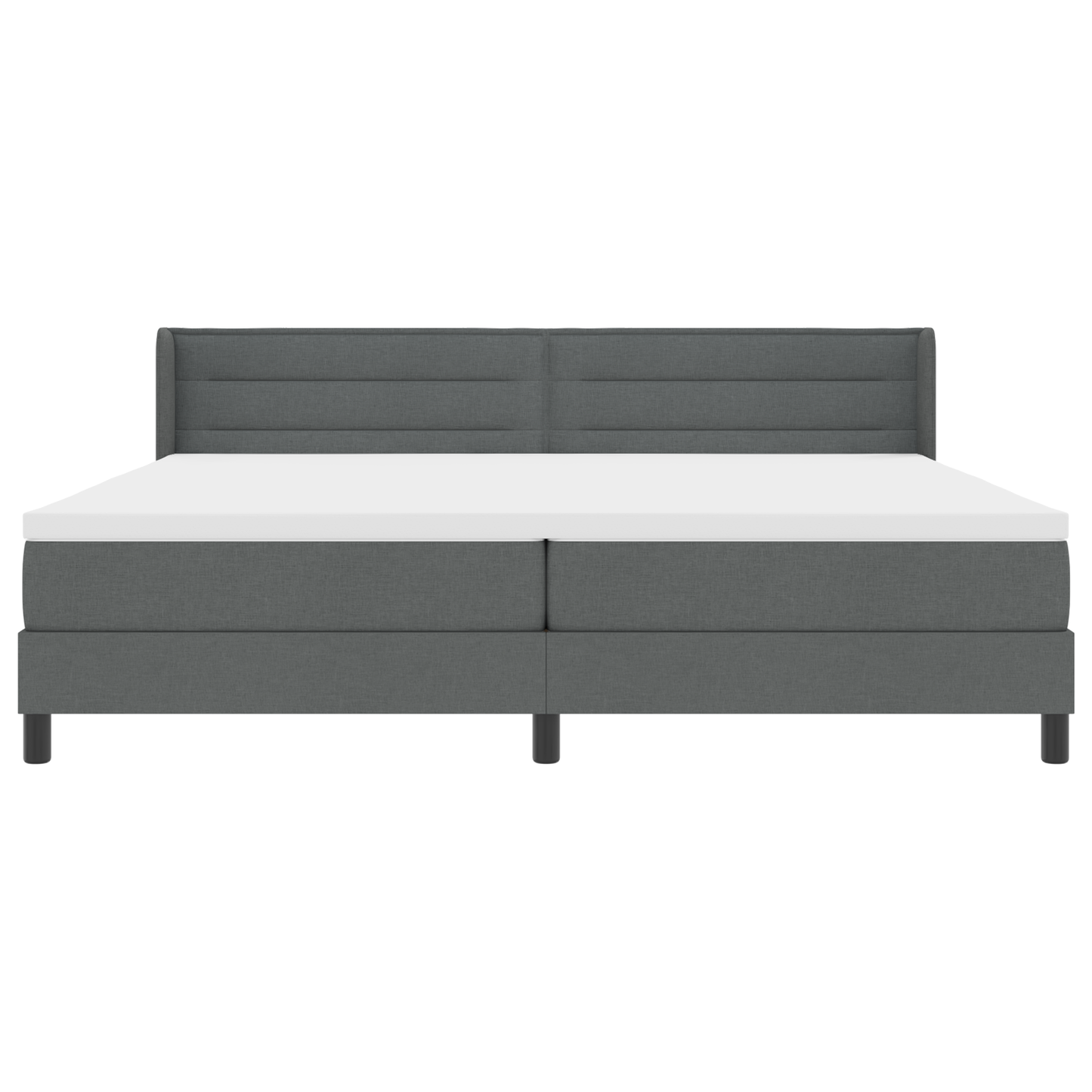 Boxspringbed met matras stof donkergrijs 200x200 cmfen