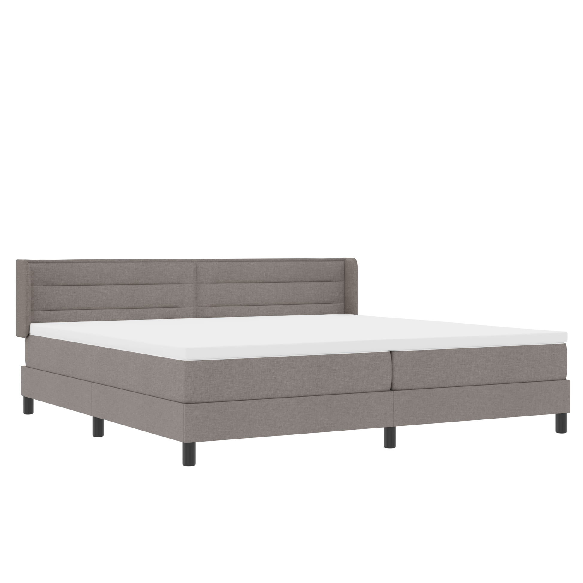 Boxspringbed met matras stof taupe 200x200 cm