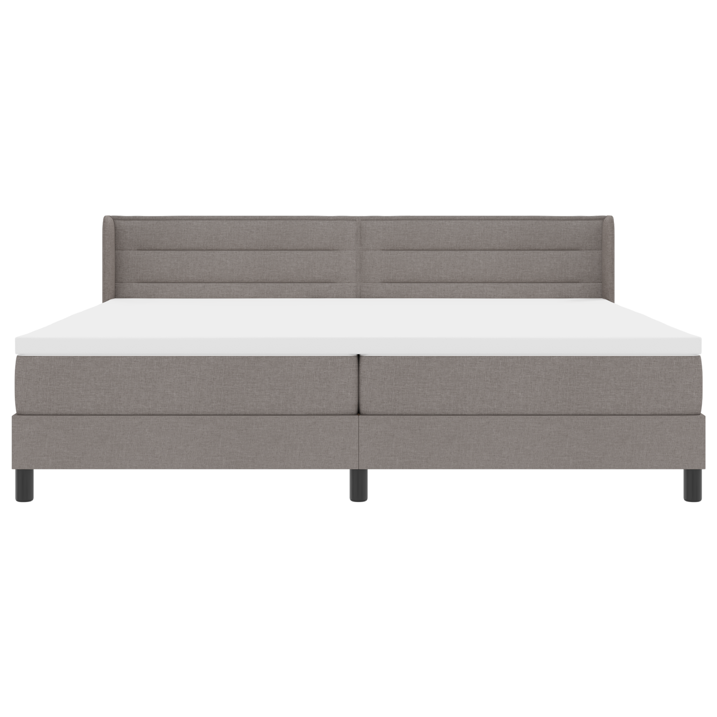Boxspringbed met matras stof taupe 200x200 cm