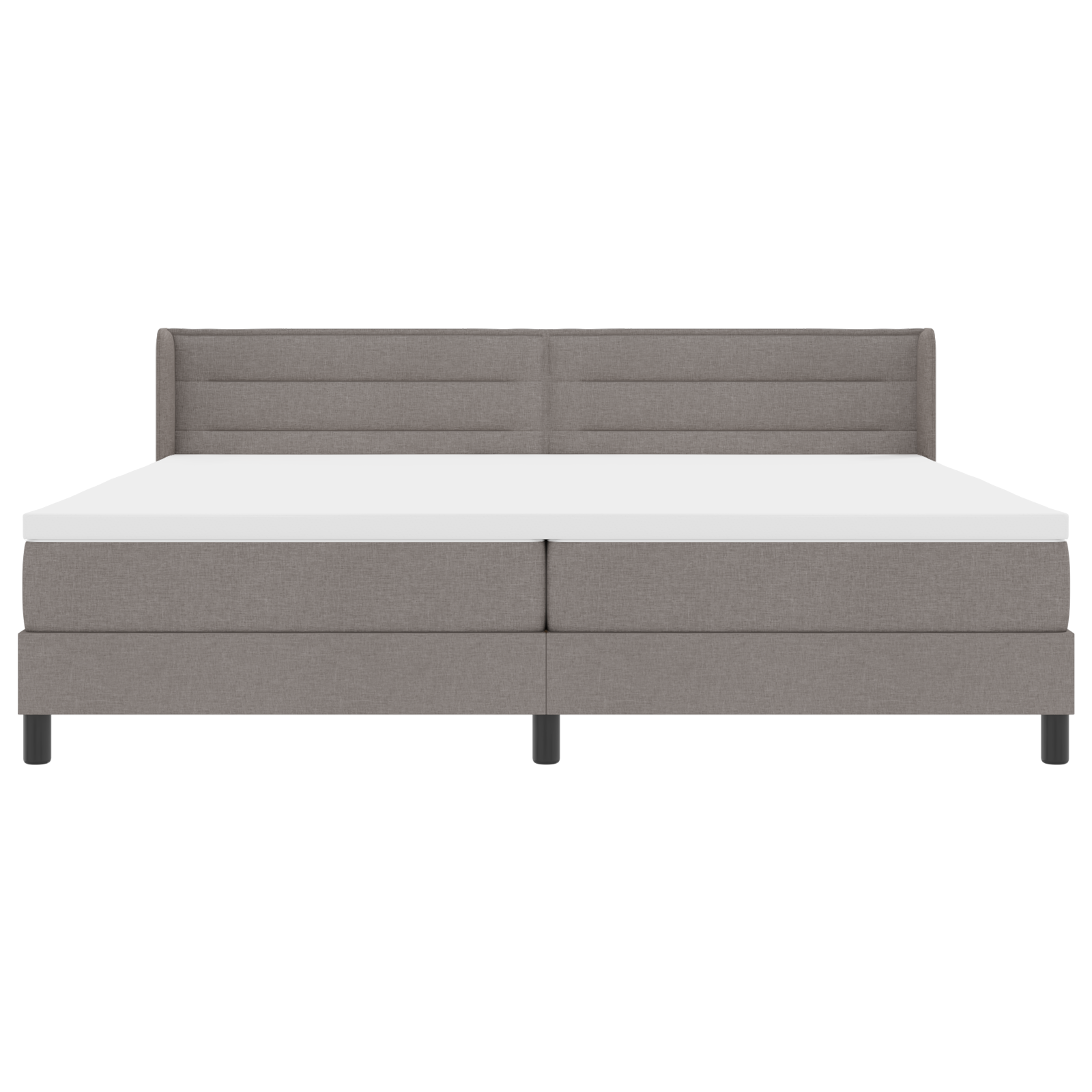 Boxspringbed met matras stof taupe 200x200 cm