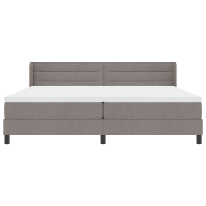 Boxspringbed met matras stof taupe 200x200 cm