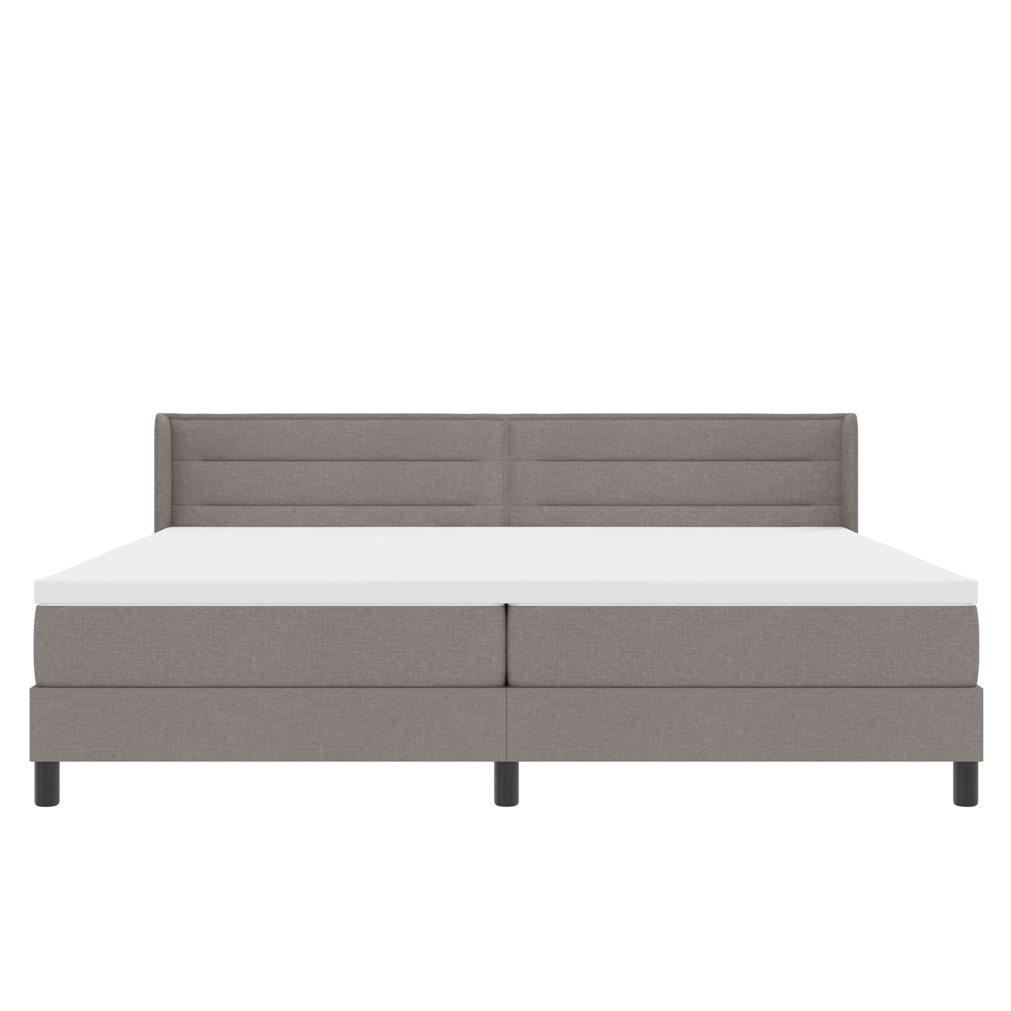 Boxspringbed met matras stof taupe 200x200 cm