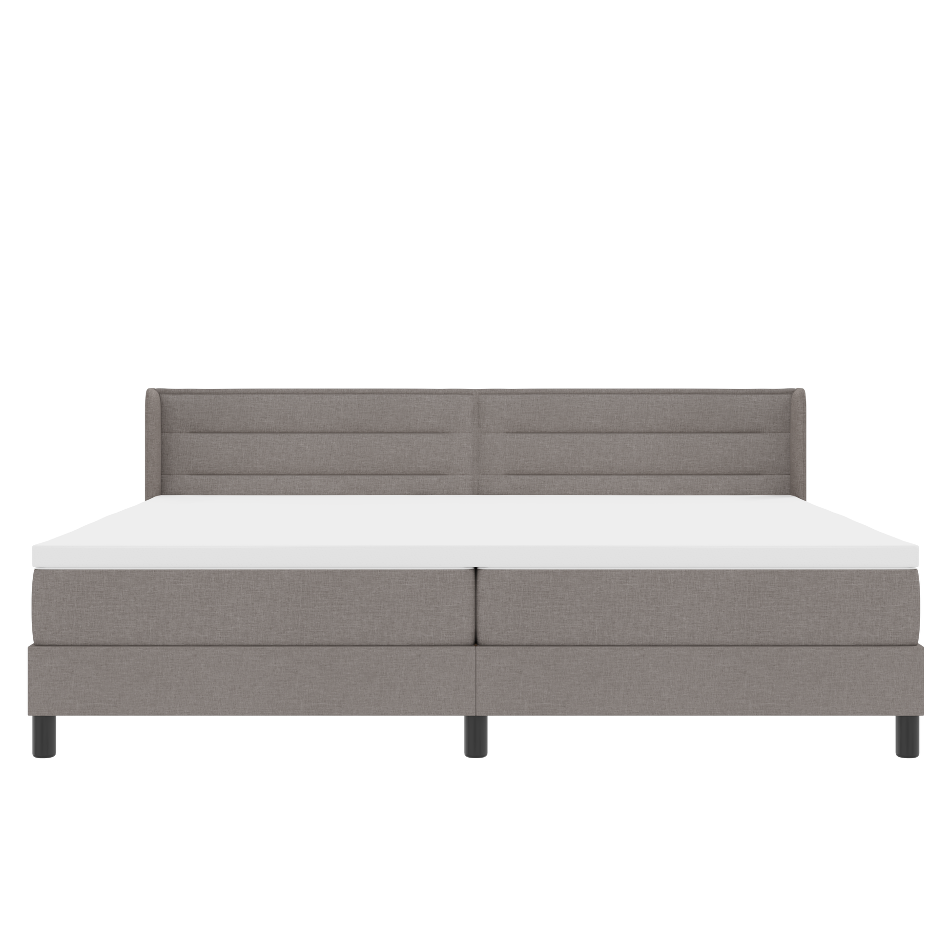 Boxspringbed met matras stof taupe 200x200 cm