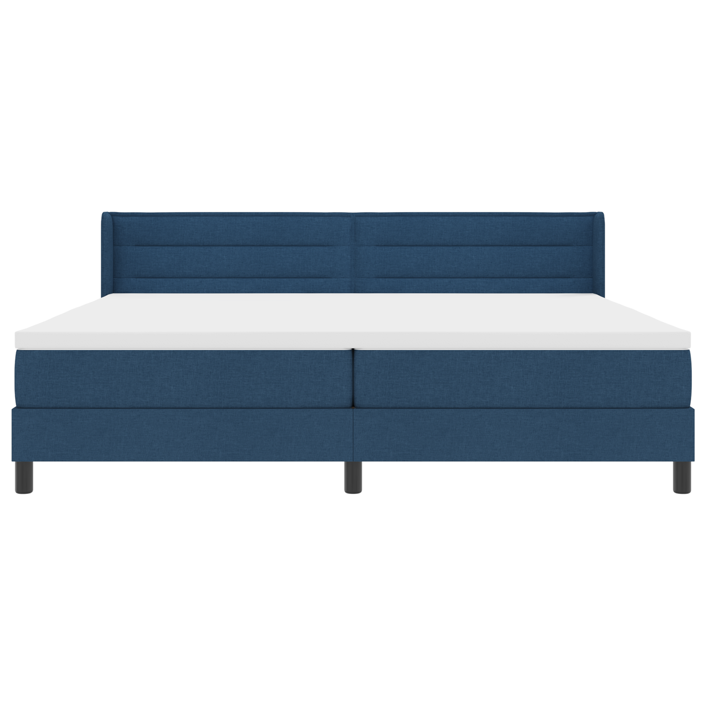 Boxspringbed met matras stof blauw 200x200 cm