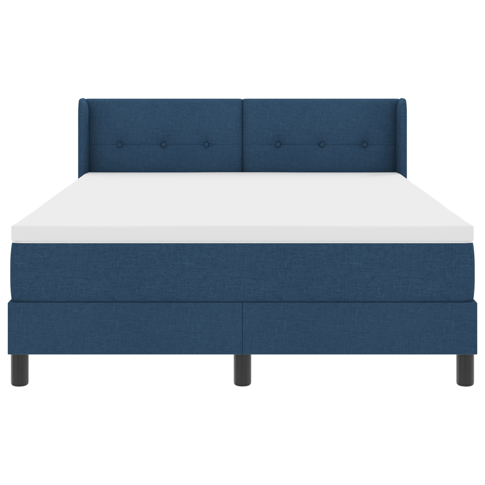 Boxspringbed met matras stof blauw 140x190 cm