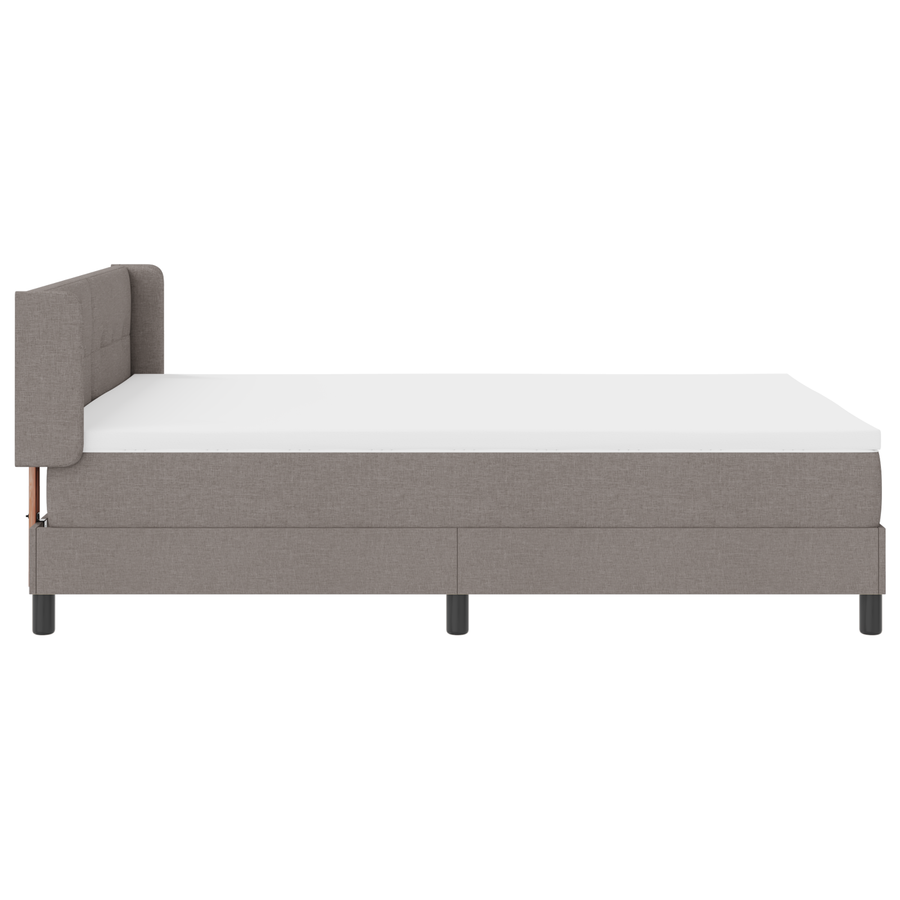 Boxspringbed met matras stof taupe 140x200 cm